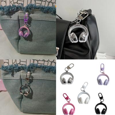 Portachiavi Zaino Ciondolo Cuffie 3D Elegante per Zaini Facile da Usare Resina Regalo Creativo per Amici e Studenti