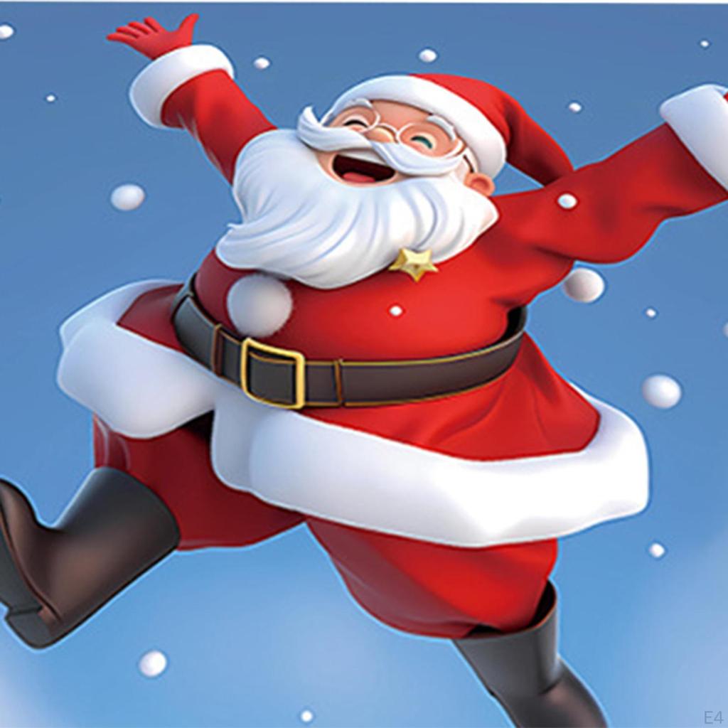 Christmas Door Mat Santa Claus Area Rug Farmhouse Runner Rugs for Dining Room,