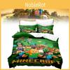 Minecraft 3d Duvet Cover Bedding Set Pillowcase Cartoon Print Single Double