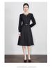 High-End Lurex Tweed Autumn/Winter Banquet Gown Dress - Nanyou Collection