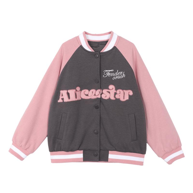 LUSON Girls  Autumn Baseball Jacket 150 темно-серого