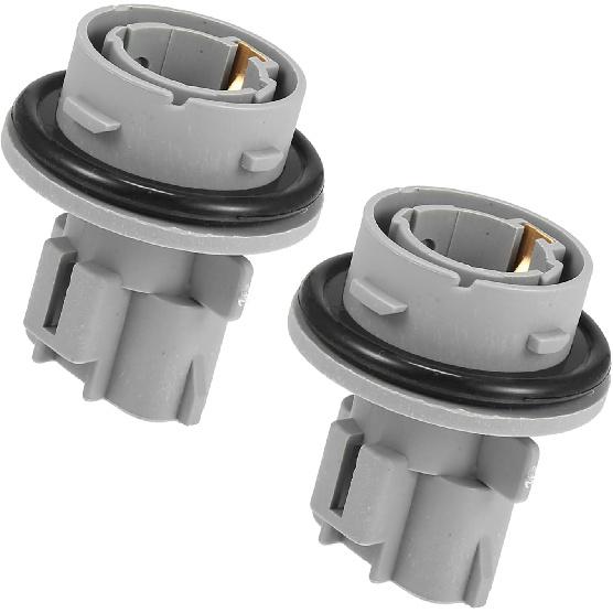 ACROPIX 2 Pcs No.9007599106 Front Turn Signal Lamp Socket Compatible for Toyota Avalon 2000-2004, Durable Plastic Gray Car Lamp Socket Car Parts