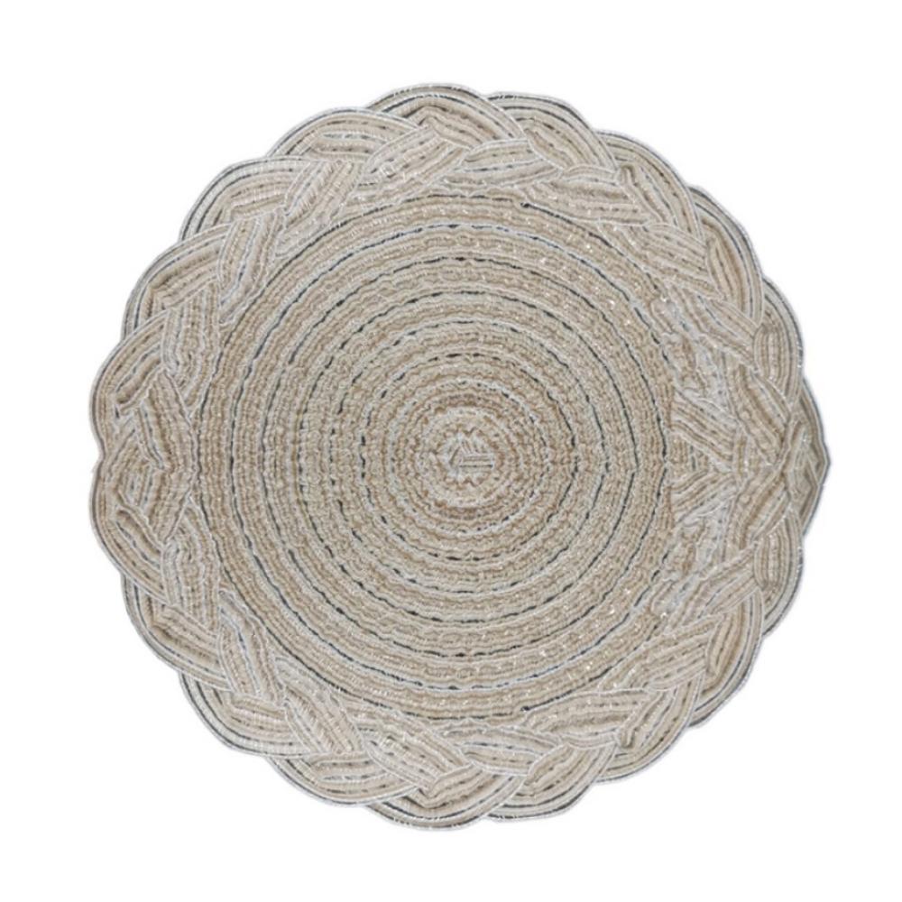 Non-Slip Braided Placemats Round Coaster Tableware Pads Woven Placemats  Dining Tables