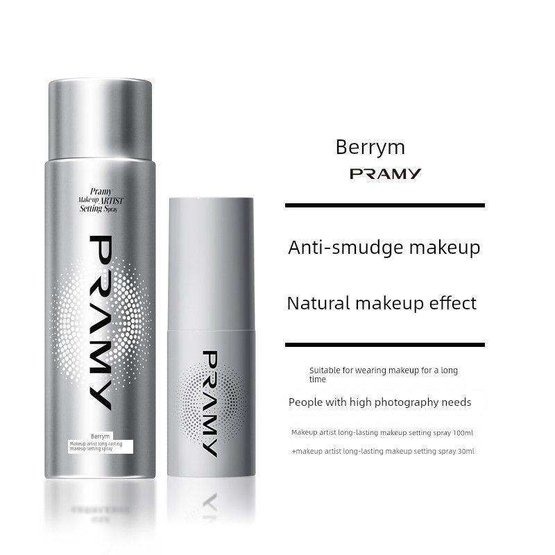 Official Genuine Pramy Oil-Control Setting Spray for Oily and Dry Skin, Long-Lasting, Non-Caking, Oil-Controlling, Waterproof, and Sweat-Proof