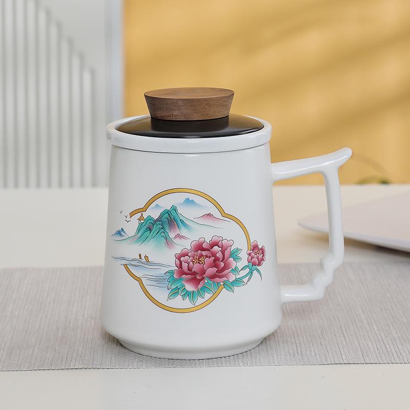 Premium Ceramic Mug with Custom Logo - Gift for Annual Company Event or Cultural Souvenir