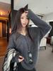 2026 A/W Fluffy Soufflé Cashmere-Silk Wool Brushed Knit Sweater