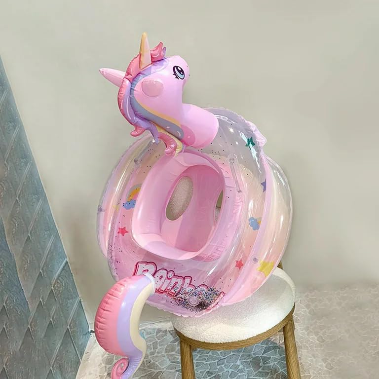 Cute Baby Float with Unicorn Handle for Toddlers, Boys, and Girls. Strong Buoyancy, Lightweight, and Perfect for Pool, Beach, Swimming, Summer