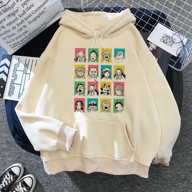 Kimetsu No Yaiba Manga Demon Slayer Hoodie Harajuku Japanese Animation Kawaii Sweatshirt Animation Tanjiro Kamado Nezuko