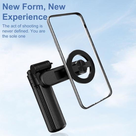 Mini Magnetisk Selfiestang med Bluetooth-kompatibel Fjernkontroll 360 Graders Rotasjon Bærbar Multifunksjonell Selfiestang med Utvidbart Stativ