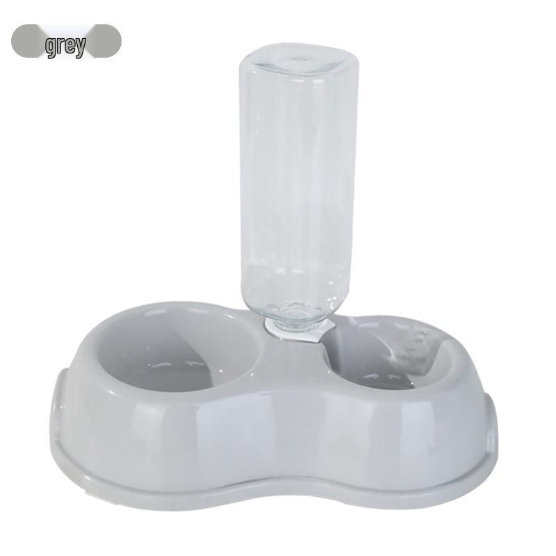 

Anti-tip Cat Feeder: Double Bowl with Automatic Water Bottle Bare Pack
