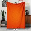 1pc Ultra Soft Orange Flannel Blanket with Geometric Diamond Grid Pattern Cozy Warm All-Season Throw for Sofa And Couch Fluffy Lig