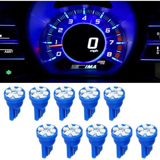 

cciyu 10X Super Blue Wedge Side T10 6SMD LED Speedometer Instrument Light 192 194 168 10 синий