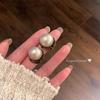 Retro Maillard Leopard Print Pearl Stud Earrings For Women'S Light Luxury High-End Temperament Earrings Are Unique, Beautiful And Good-Looking Earring