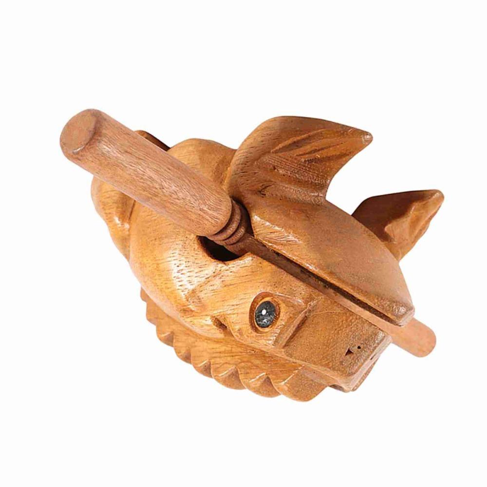Wooden Wood Frog Percussion Instrument Yeliow Frog Sound Making Ornament Personal Collection