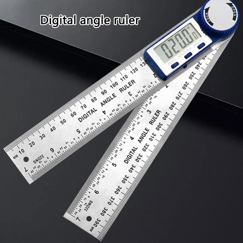 Steel Digital Protractor with Large LCD Display High Accuracy Digital Angles Gauges for Accurate Angles Measurements