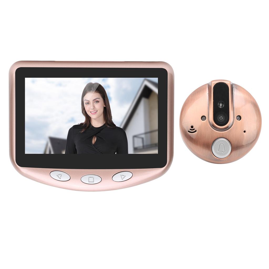 4.3in 720P Video Doorbell Peephole Camera 120 Degree Wide Angle Infrared Night Vision for Home
