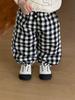2025 Autumn Kids' Korean Style Boys' Printed Long-Sleeve T-Shirt & Plaid Pants Set