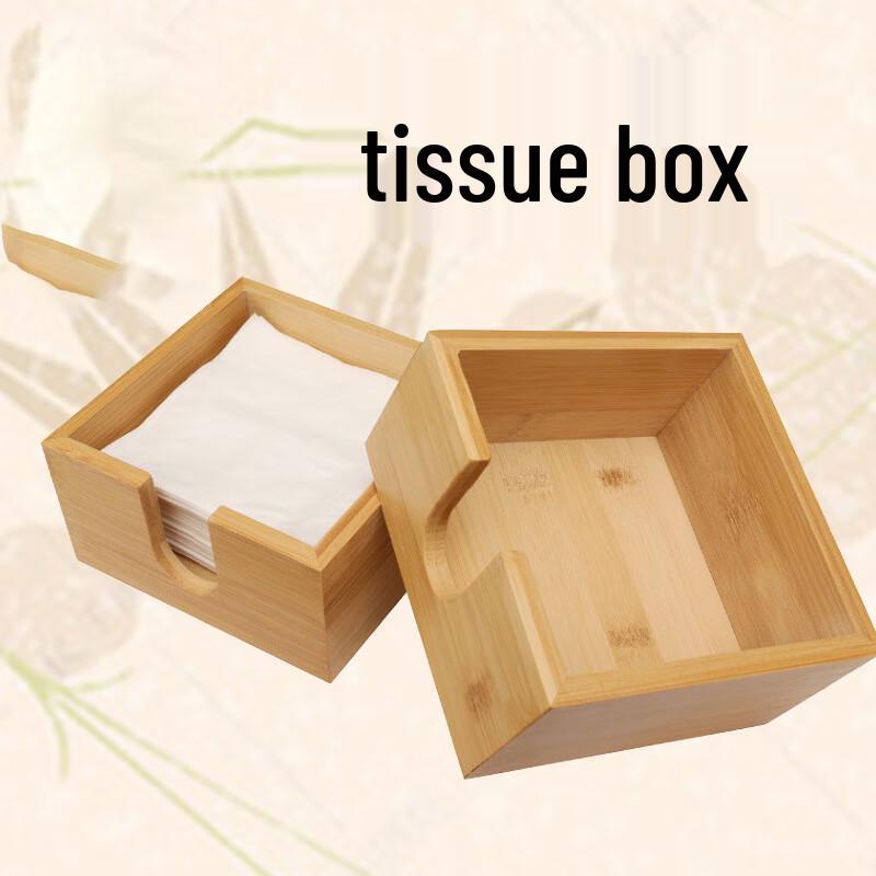 Квадратная открытая салфетница Anvelo из бамбука (2-Pack)