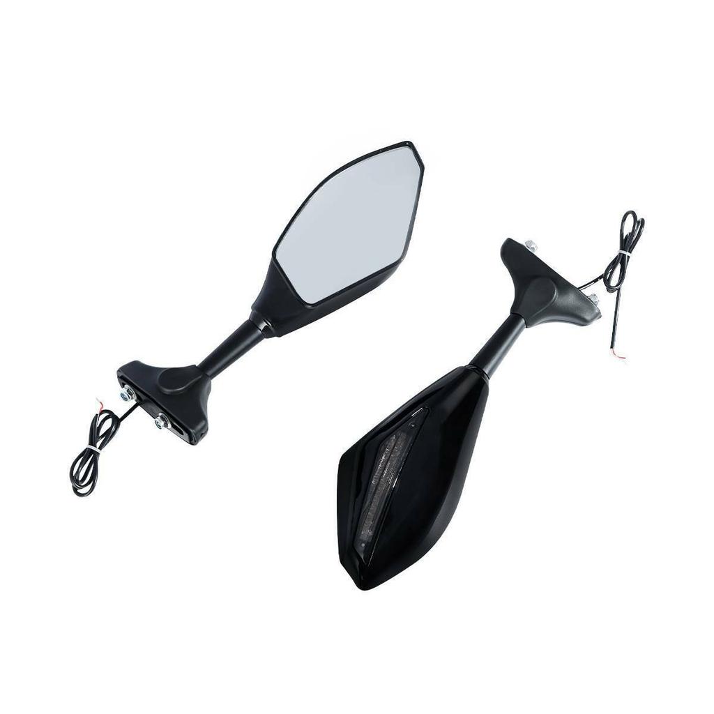 Motorcycle LED Turn Signal View Mirrors For Kawasaki ZX-6R ZX636 ZX6RR ZX10R Yamaha R1 R6 SUZUKI GSXR 600 1000