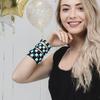 3Pcs Punk Bracelets for Night Activities Square Stud Leather Wrist Chain Comfortable Design Lightweight Wear Bangle