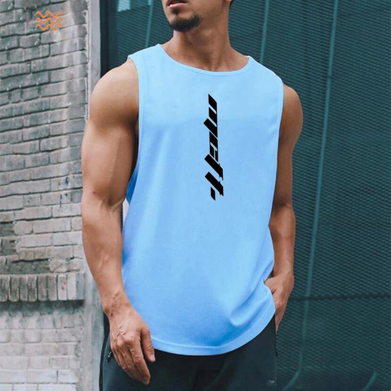 Letní rychleschnoucí fitness vesta Pánské síťované oblečení Vesta bez rukávů Volná Basketbal Běh Sportovní trend Trička s krátkým rukávem
