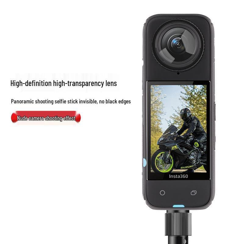 Pellicola Protettiva in Vetro Ottico per Obiettiva Fotocamera Sportiva Insta360 X4
