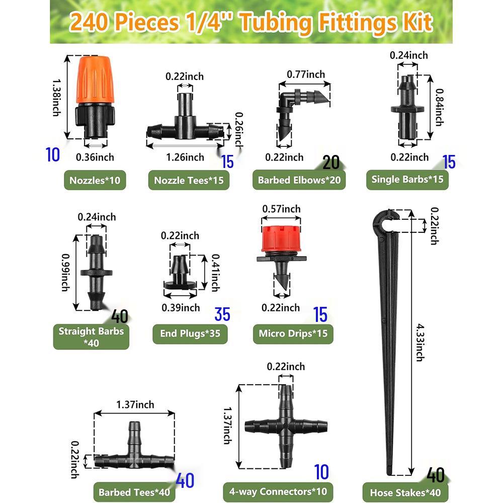 Adjustable Garden Sprinkler & Drip Irrigation System