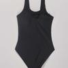 Solid Color Matching Sexy High Waist One-piece Bikini Women's Swimsuit Swimsuit