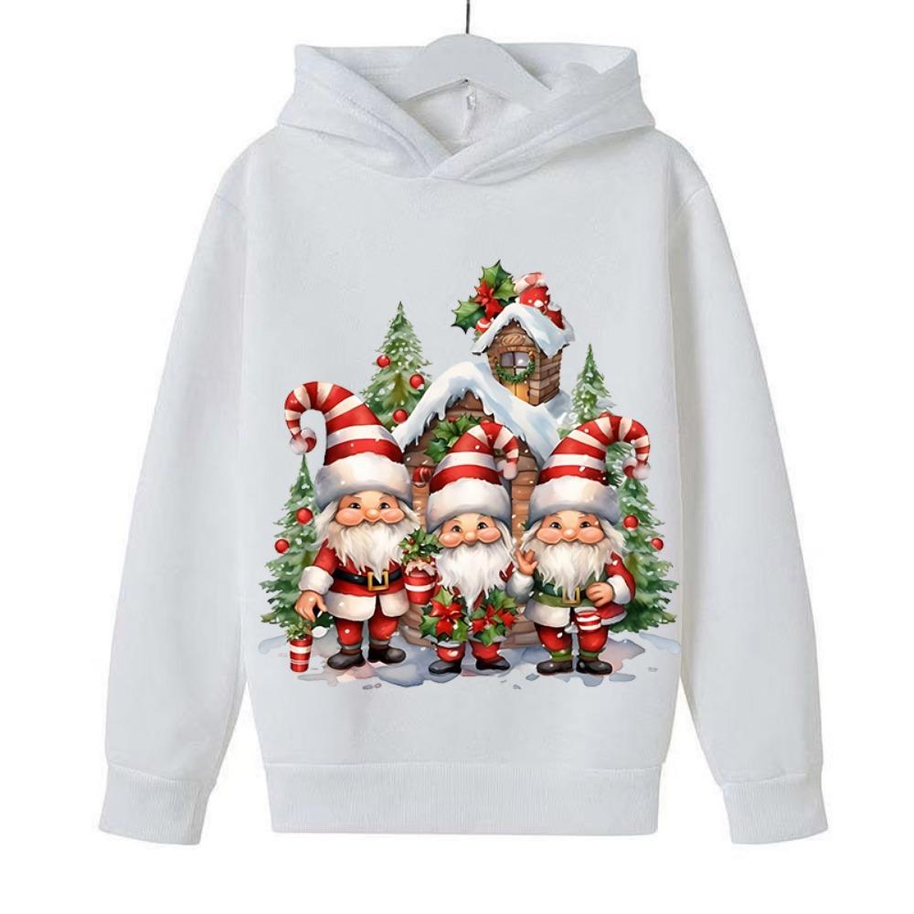 Sweatshirts, Christmas Hoodies, Cartoon Fashion, Santa Claus Printed Clothes, Children's Clothing for Boys and Girls