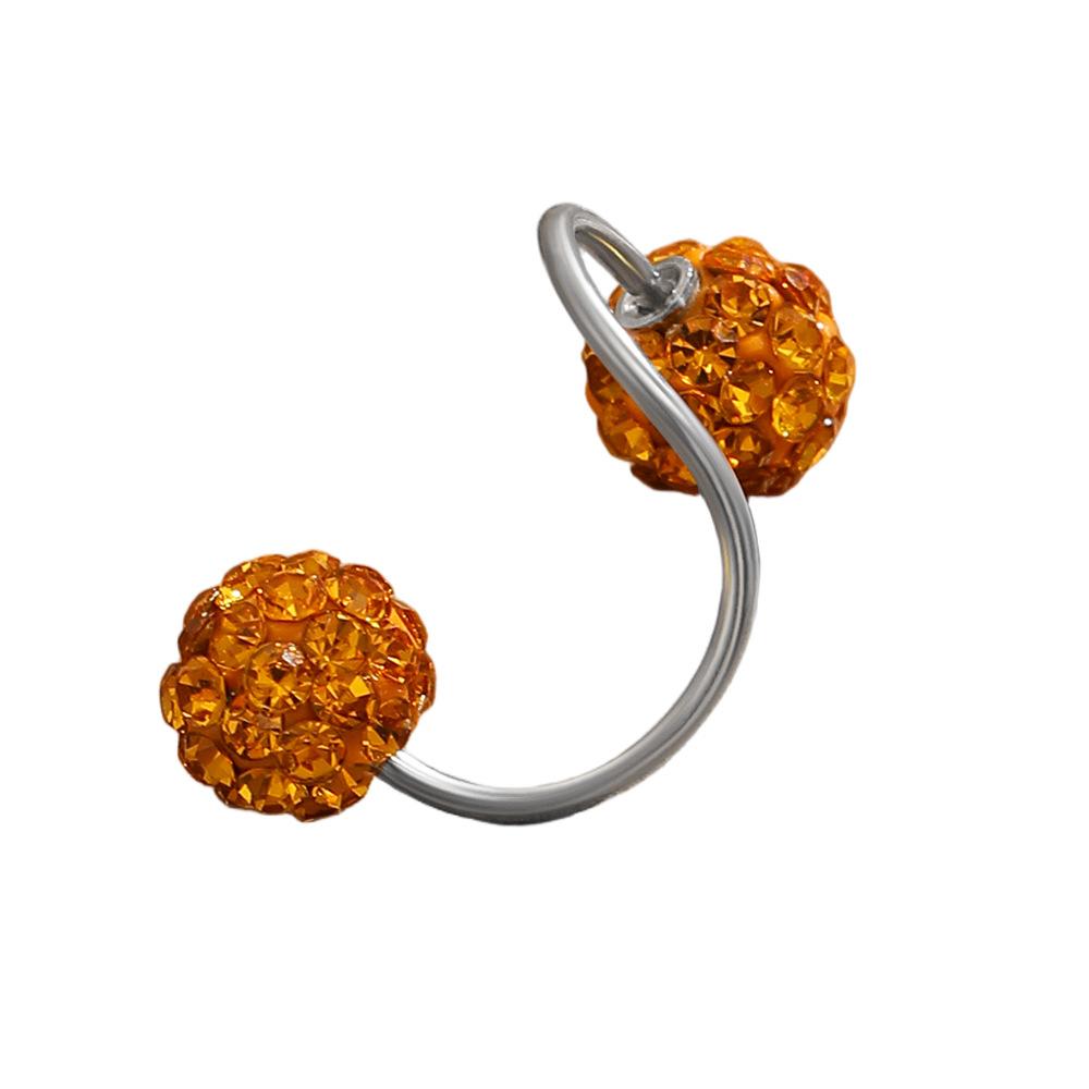 Heiß verkaufende Voll-Diamant-Kugel-Spiral-Steckerohrringe, personalisierter Modeschmuck und Schlichtheit, vielseitige Ohrknorpel-Stecker