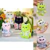 Plush Cat Keychain With Flower Shirt And Sunglasses Design For Cute Gift And Bag Decoration