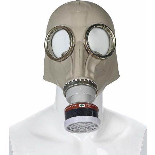 [ec-drive] Russian Military GP5 Replica Gas Mask for Cosplay/Airsoft, Includes Canister (Inhaler), USSR Rubber Type, Military Goods
