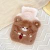 Cartoon Plush Hot Water Bottle & Hand Warmer - Removable, Washable, Cute Design for Students and Babies