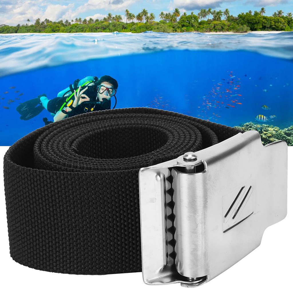 Diving Weight Belt Snorkeling Webbing Strap Waist Belt  with Adjustable Stainless Steel Buckle for Scuba Diving Supplies