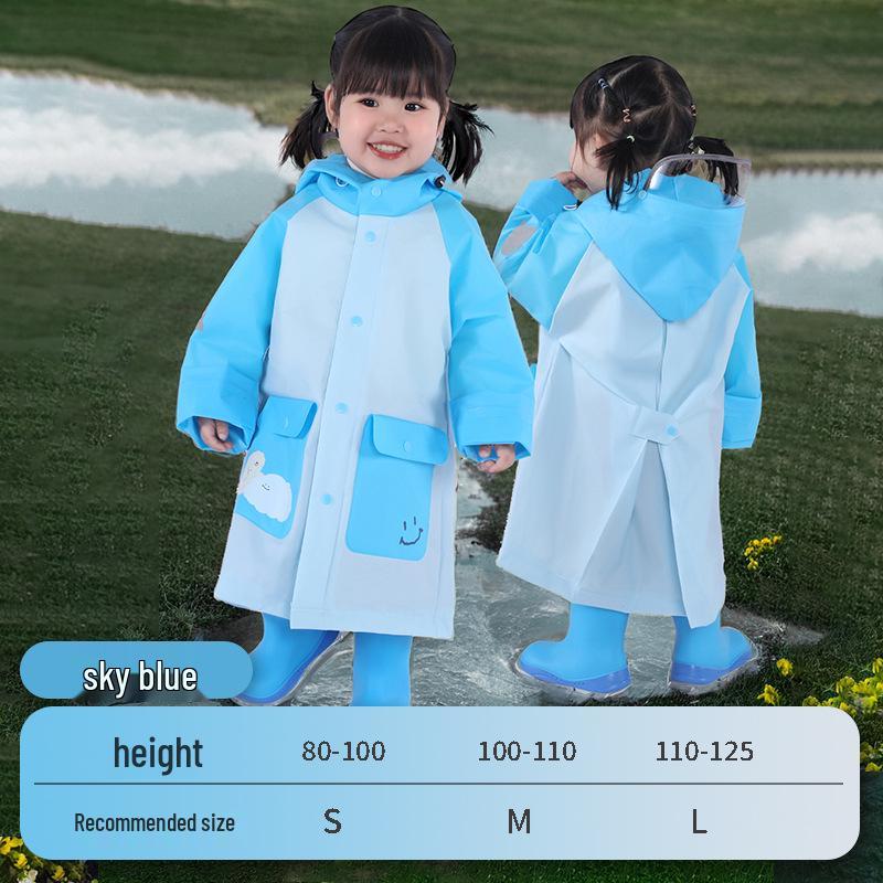 Kids EVA Raincoat Full Body Suit - Boys & Girls Kindergarten Commute Cape M