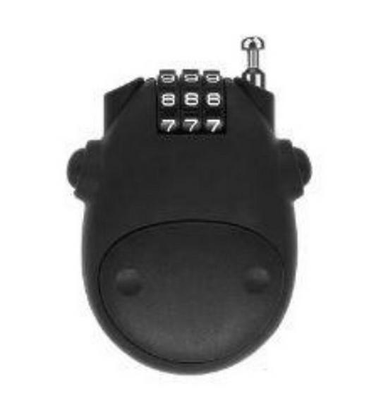 Anti-theft Cartoon Cow Combination Lock - Portable Motorcycle & Mountain Bike Helmet Retractable Steel Wire Lock