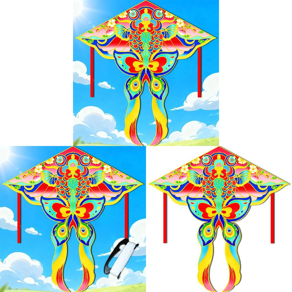 Schmetterlings-Goldfisch-Drachen Mit Glasfasergestell Für Den Außenbereich Und Als Geschenke