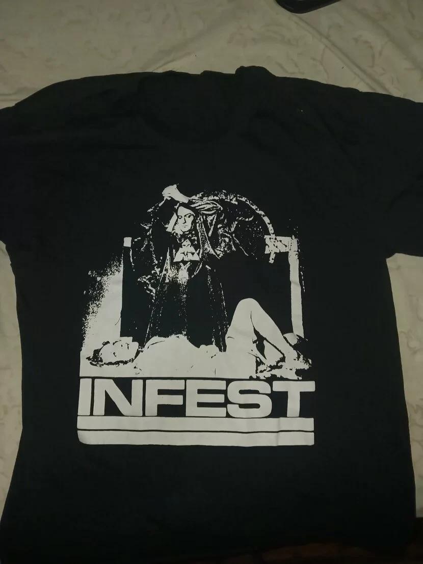 

Rare Infest Band Ablum Music 100% Cotton T-shirt Mens Tees Top S to 5XL 2F1072 L