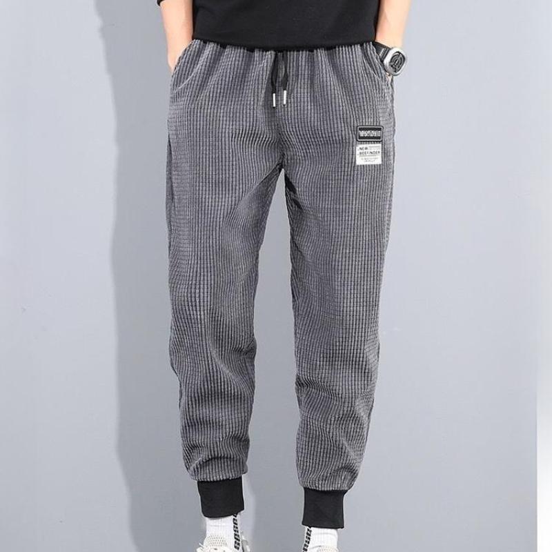 Men's Corduroy Sweatpants, Suitable for Spring, Autumn and Winter, Loose-Fit Cuffed Sports Casual Pants