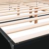 Bed Frame Black 160 x 200 cm Particleboard and Metal