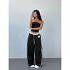 Striped Casual Pants Women's Warm Season and Autumn New Loose Straight Slim Sweatpants Wide Legs