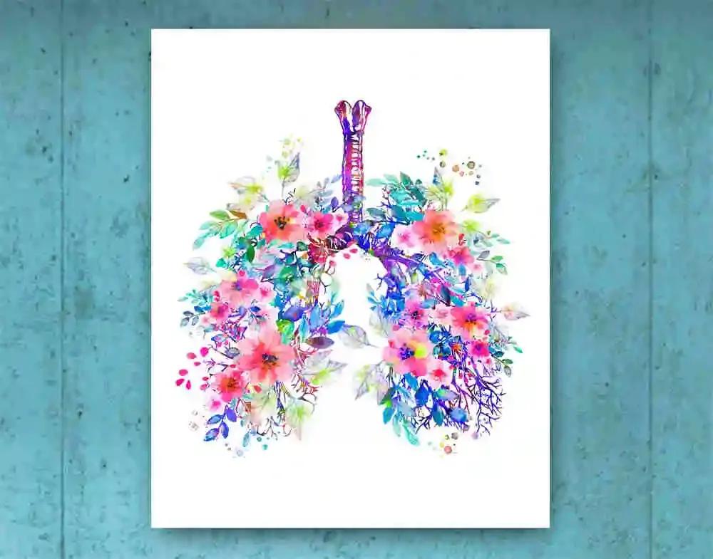 

Stethoscope and Flowers Microscope Poster Nurse Gift Stick Watercolor Print Medical Art Clinic Wall Decor Doctor Office Gift 12X16inch 30x40cm