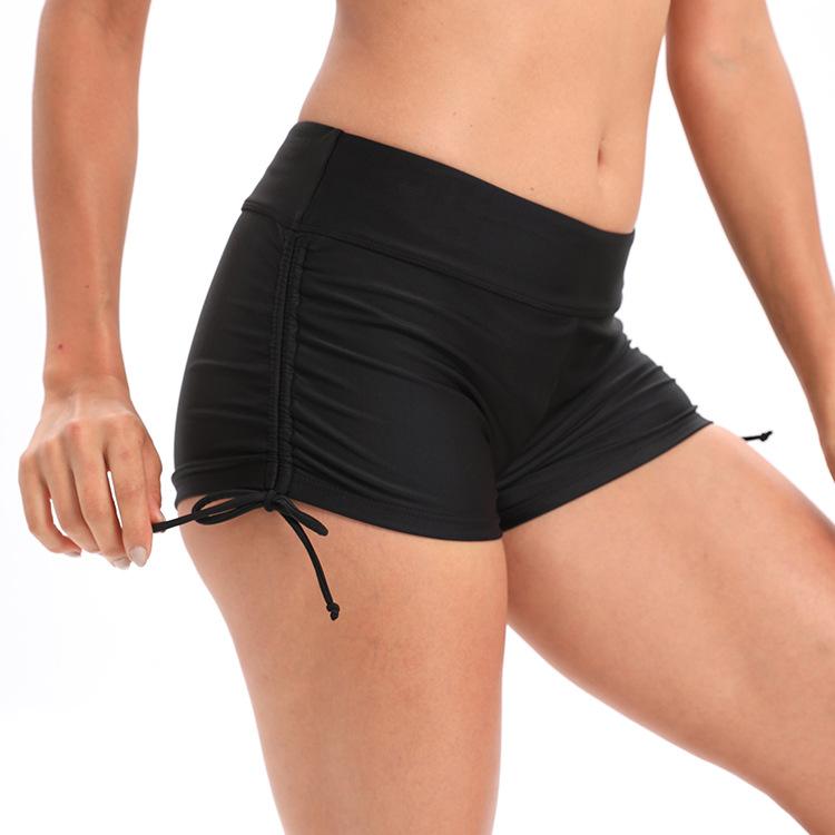 Costum de baie pentru femei Mărime mare Boxeri Costum de baie Pantalon unic Talie înaltă Culoare solidă Tendință Piese esențiale Modă Subțire Versatil Pantaloni de baie