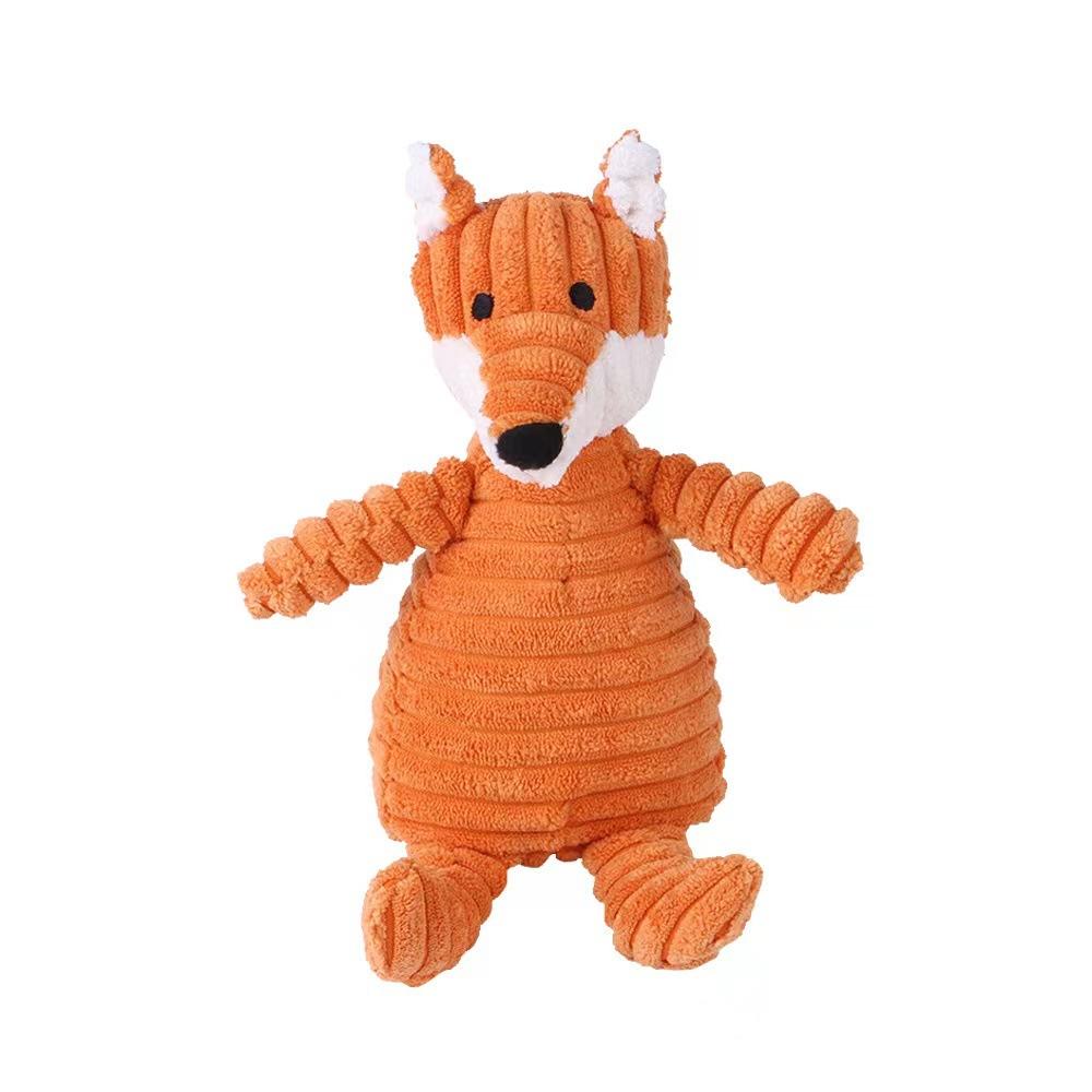 Dog Play Corduroy Plush Doll Tooth Grinding Tool Soundmaking Toys Shape Animal