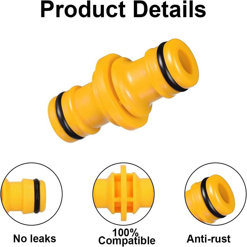 4/6Pcs Double Male Hose Connectors Garden Watering Hose Plastic Quick Connector End Connector Hose Pipe Connectors for Garden
