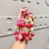 Rabbit Resin Trendy Candy Colored Bow Knot Heart Bead Keychain For Fashionable Gifts