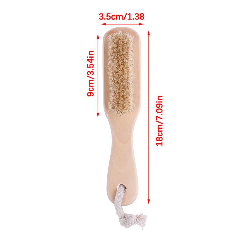 1 Pcs Foot Care Bristle Scrub Brush Wooden Handle Pumice Stone Remove Dead Skin