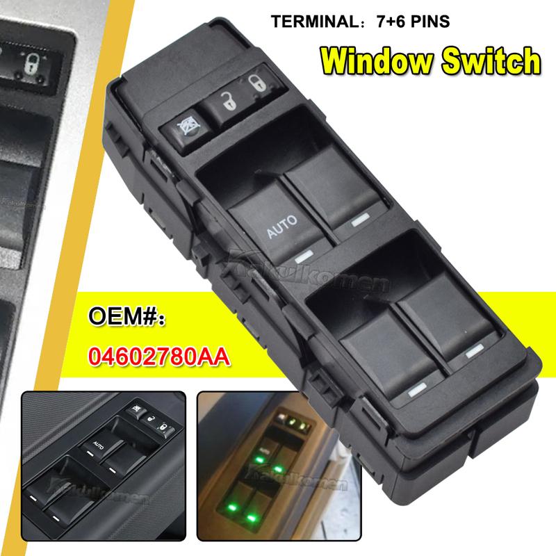 Power Master Window Control Switch for Dodge Chrysler Jeep Avenger Caliber Patriot 04602780AA