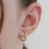 Tatiana (925 Silver) Lunar Round Hoop Earrings EC3202