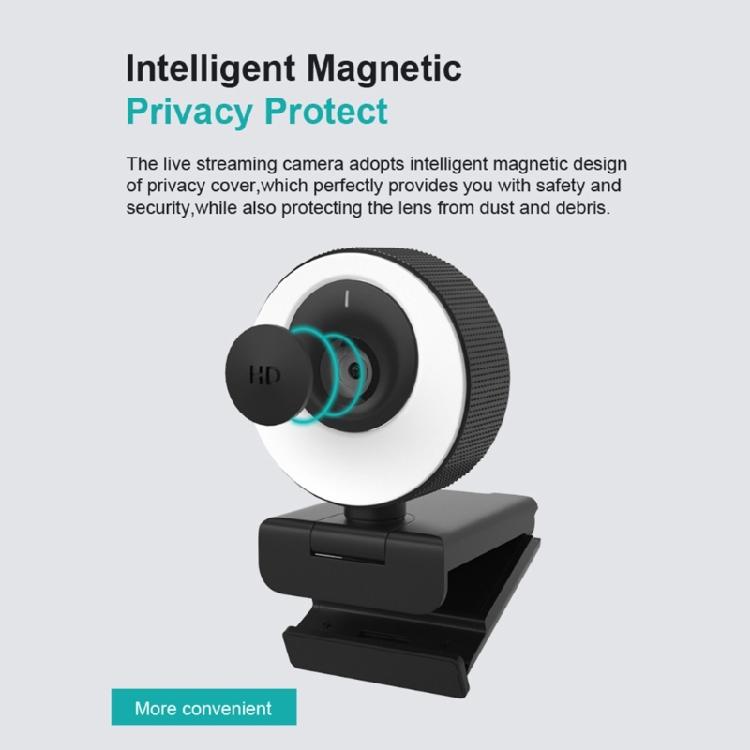 1080P Webcam with Microphone AutoFocus Adjustable Brightness USB Streaming